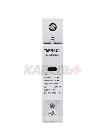 УЗИП/SPD-T1T2-1P, AC275V, 7KA(10/350us), 20-50КА(8/20)us Up<1,5KV
