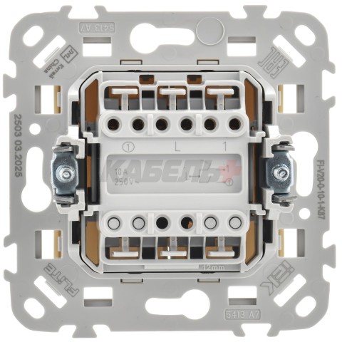 FLITE Выключатель 2-клавишный 10А ВС12-1-0-ФлН навахо IEK
