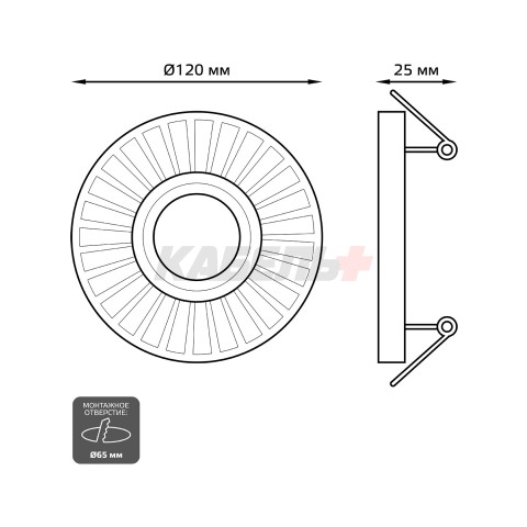 Светильник Gauss Backlight BL137 Кругл./узор. Белый, Gu5.3, 3W, LED 3000K 1/40