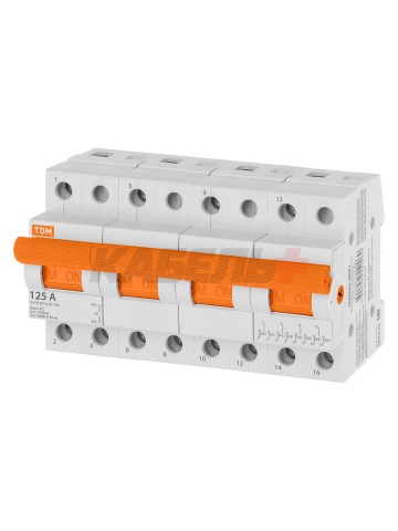 Модульный переключатель трехпозиционный МП-125 4P 125А TDM