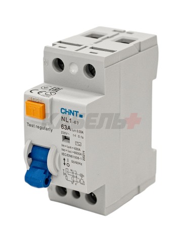 УЗО NL1-63 06kA 2P 63A 30mA тип AC (DB) (R)