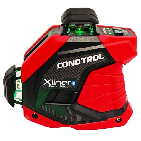 Нивелир лазерный Xliner Pento 360G (Зеленый / 40/80 м / 3 луча /+- 0.2 мм/м / Сумка), CONDTROL
