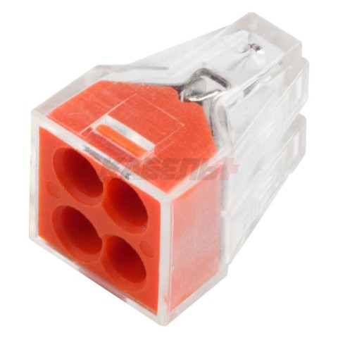 GTER6-04-75-P Клемма СМК 773-244, 4-проводная, 0.75-2.5 мм2 с пастой General, упак. 10 шт.