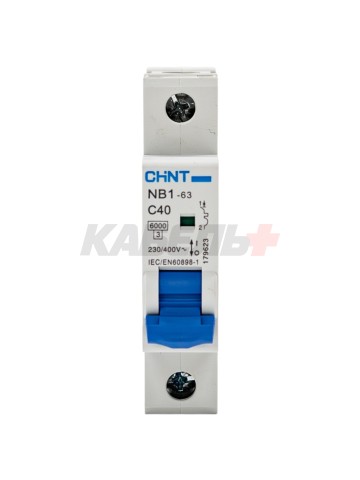 Автоматический выключатель NB1-63 1P 40A 6kA х-ка C (DB) (R)