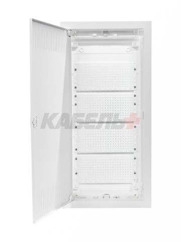 U48ES IT PL, Щит встраиваемый мультимедийный, 4 ряда, металл. дверца со слотами для охлаждения, IP30