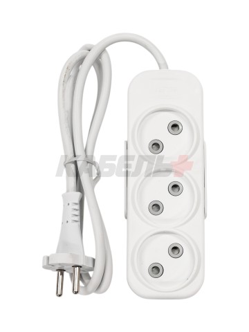 EL-BI,Myra,удлинитель 3гн1м б/з белый,527-110201-360