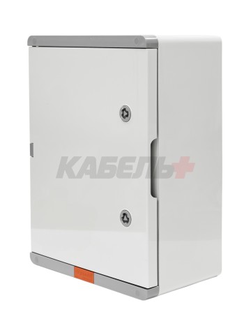 Пластиковый корпус 400х300х170 (ВхШхГ) серая дверь, с монтажной платой, Design Pro Series IP67