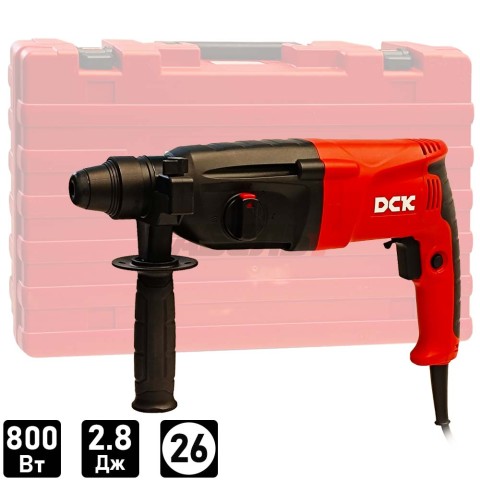 Перфоратор SDS-Plus KZC05-26B (800 Вт / 2.8 Дж / 26 мм / Кейс), DCK