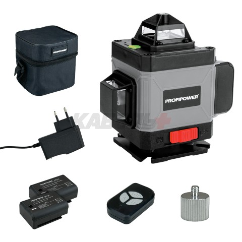 Лазерный нивелир E0070 ProfiPower NL-7016G (16 лучей, лазер - зеленый, Li-ion - 2шт., пульт ДУ, кейс)