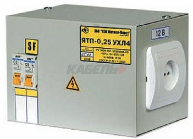 Ящик с понижающим трансформатором ЯТП-0,25 230/12-2 36 УХЛ4 IP30 IEK