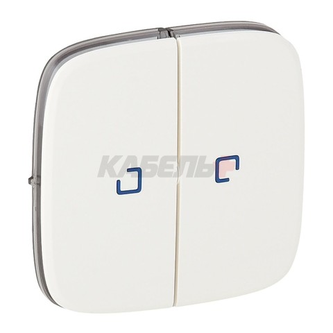 Valena Allure - Лицевая панель для выключателя двухклавишного с подсветкой, белая