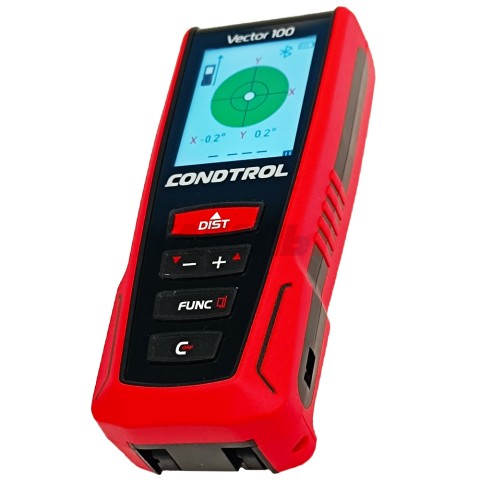 Дальномер лазерный Vector 100 (Красный / 100 м +- 1,5 мм / Li-lon / Smart Measure / Чехол), CONDTROL