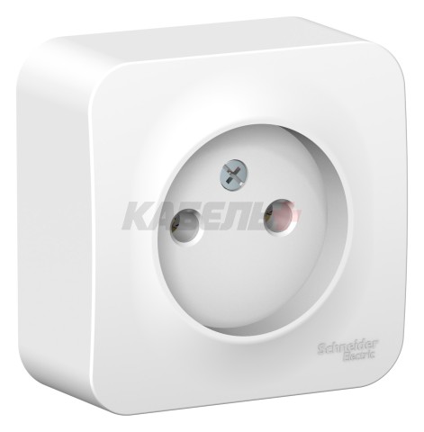 BLANCA О/У РОЗЕТКА без заземления без шторок, ИЗОЛ.ПЛ., 16А, 250В, БЕЛЫЙ