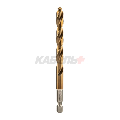 Набор сверл по металлу «Кобальт», 3-8 мм, Р6М5К5, шестигранный хвостовик, 5 шт. KRANZ