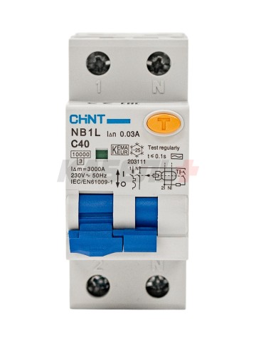 Диф. автомат NB1L 1P+N C40 30mA тип AC 10kA (36mm) (R)