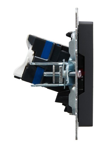 BRITE Розетка компьютерная двойная RJ45 кат.6 РК11-2-БрГ графит IEK