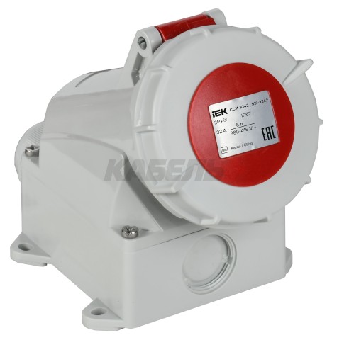 Розетка стационарная ССИ-114 3Р+РЕ 16А 380-415В IP44 IEK