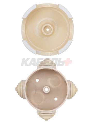 Коробка распаячная фарфоровая D7,8х4,5см «ЭКО» сосна TDM