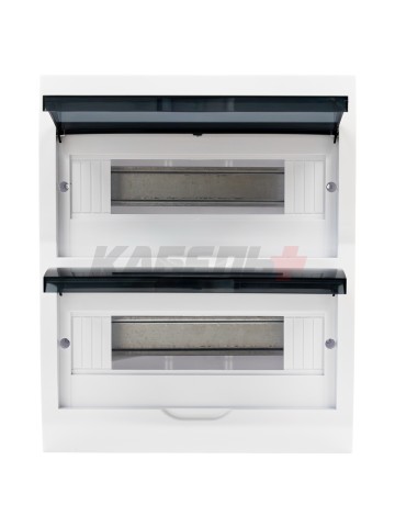 Корпус пластиковый ЩРН-П-24 черн. прозр. дверь IP41 GENERICA