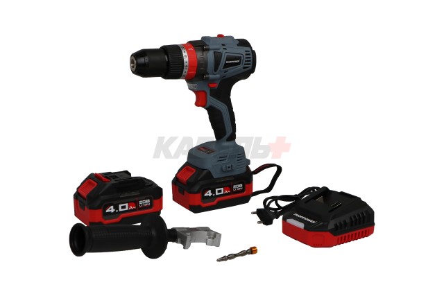 Аккумуляторная дрель бесщеточная ударная ProfiPower MKDHP-18V (Li-ion-2шт, 4.0Ач, 90Нм, 2 скорости, З/У, кейс)