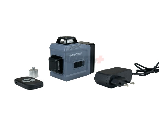 Лазерный нивелир E0214 ProfiPower NL-12G (12 лучей, лазер - зеленый, Li-ion - 1шт, пульт ДУ, переходник, З/У, сумка-чехол)