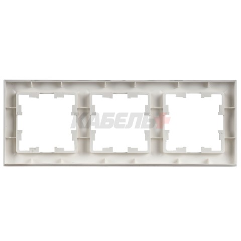 BRITE Рамка 3-местная РУ-3-БрАБ арктический белый IEK