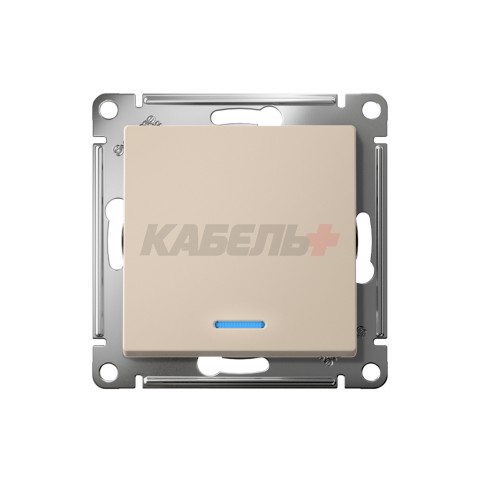 ATLASDESIGN 1-клавишный ВЫКЛЮЧАТЕЛЬ с подсветкой, сх.1а, 10АХ, механизм, ПЕСОЧНЫЙ