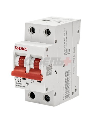 Автоматический выключатель YON max типа MD63S, 4,5кА, 2 полюса, хар-ка C, 32А DKC