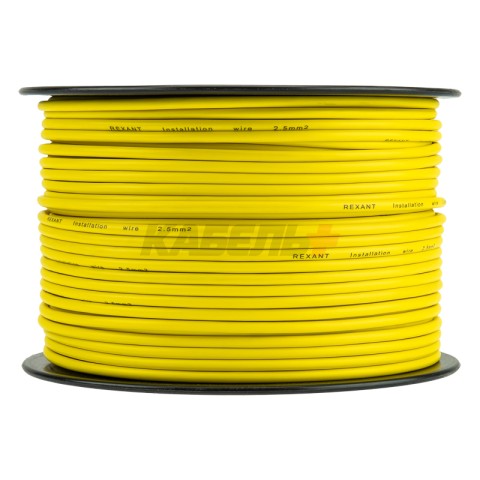 Провод ПГВА 1х2,50мм², желтый, бухта 100м REXANT
