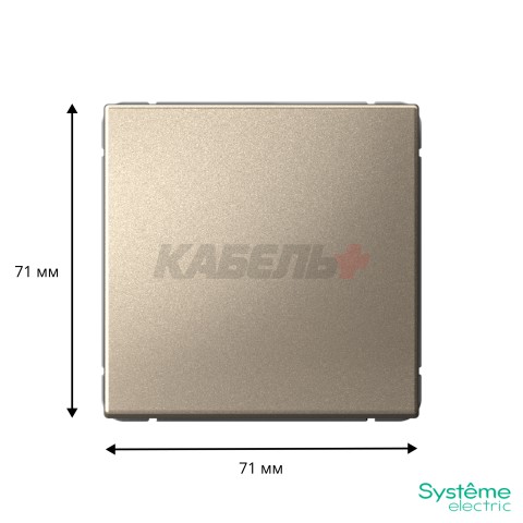 ARTGALLERY 1-клавишный ПЕРЕКЛЮЧАТЕЛЬ, 10АХ, механизм, быстрозажим. клем., ШАМПАНЬ