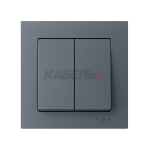 ATLASDESIGN 2-клавишный ВЫКЛЮЧАТЕЛЬ, сх.5, 10АХ, в сборе, быстрозажим. клем., ГРИФЕЛЬ