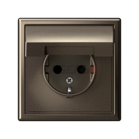 ARTGALLERY РОЗЕТКА с заземл. со шторк. с крышкой, 16А, IP20, механизм, МОККО