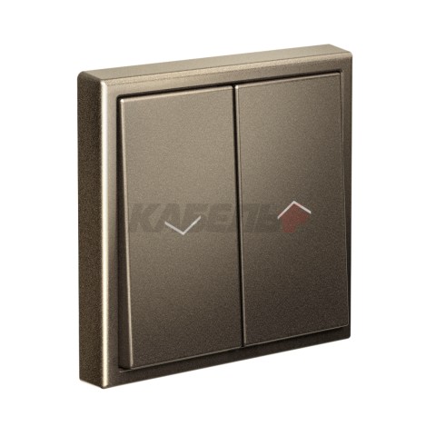 ARTGALLERY 2-клавишный ВЫКЛЮЧАТЕЛЬ ДЛЯ ЖАЛЮЗИ, 2х сх.4, 10А, механизм, быстрозажим. клем., МОККО