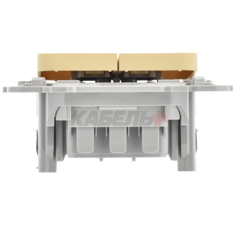 FLITE Выключатель 2-клавишный 10А ВС12-1-0-ФлН навахо IEK