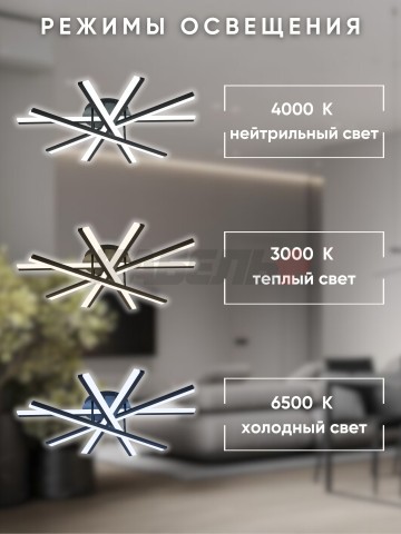 Светильник JX630116/5 95Вт черный