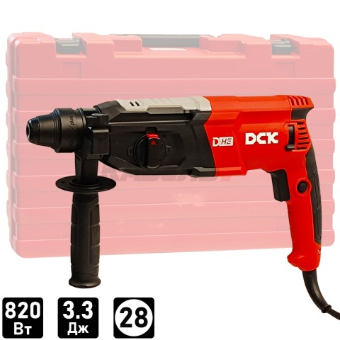 Перфоратор SDS-Plus KZC04-28 (820 Dn / 3.3 Дж / 28 мм / Кейс), DCK