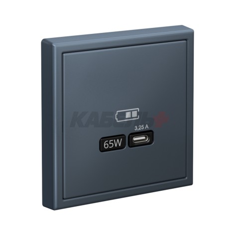 ARTGALLERY USB РОЗЕТКА тип-С 65Вт высокоскор.заряд. QC, PD, механизм, ГРИФЕЛЬ