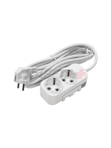 EL-BI,Myra,удлинитель 2гн3м с/з белый,527-010203-221