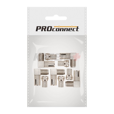 Переходник угловой гнездо F – штекер TV PROconnect