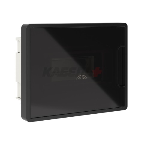 Щиток 8 мод встраиваемый FRAME, черный, с тонированной дверцей, с 2шинами PEN на 6 и 8 отв. DKC