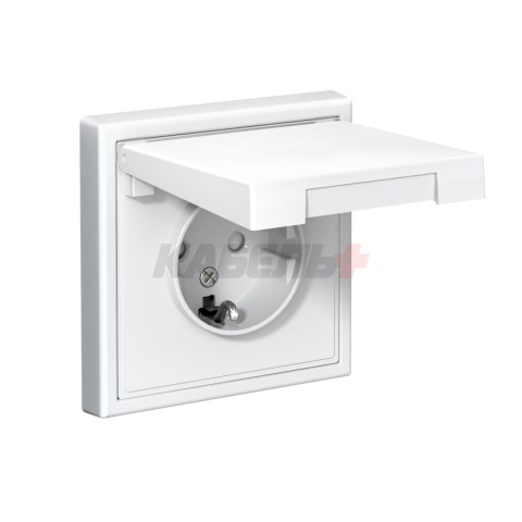 ARTGALLERY РОЗЕТКА с заземл. со шторк. с крышкой, 16А, IP20, механизм, ЛОТОС