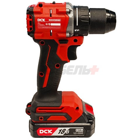 Дрель-шуруповерт аккумуляторная KDJZ2060 (18V / 2*2.0Ah / 60Nm / BL / Кейс), DCK