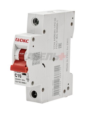 Автоматический выключатель YON max типа MD63N, 6кА, 1 полюс, хар-ка C, 10А DKC