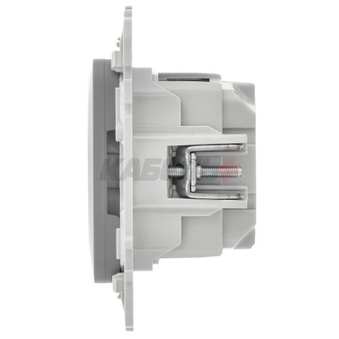 FLITE Розетка с заземлением с защитными шторками безвинтовое крепление 16А РСш11-1-ФлС серый IEK