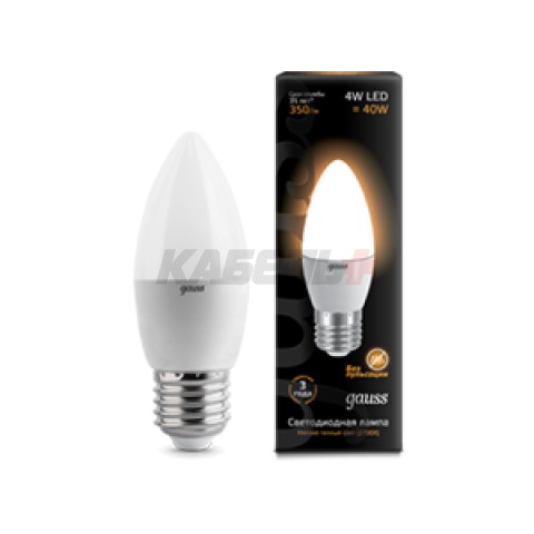 Лампа Gauss LED Candle 4W E27 2700K 1/10/50