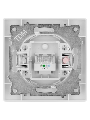 Розетка телефонная RJ11 белая "Сенеж" TDM
