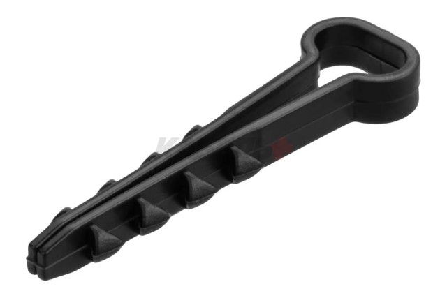 Дюбель-хомут для плоского кабеля 5-10мм черный (100шт) TDM