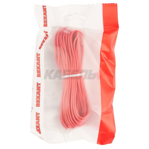 Провод ПГВА 1х0,50мм², красный, бухта 100м REXANT