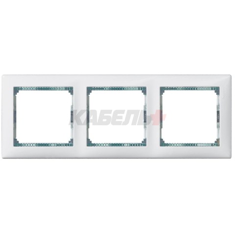 VALENA DIY Рамка 3-местная белый кристалл