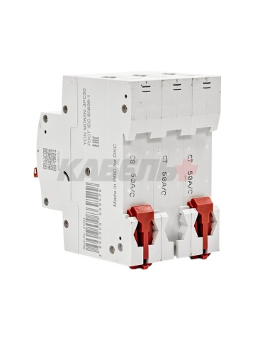 Автоматический выключатель YON max типа MD63N, 6кА, 3 полюса, хар-ка C, 50А DKC